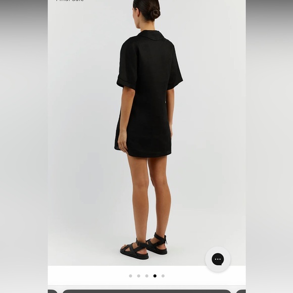 DISSH Candice Black Linen Smock Dress , Sz 4 (NWT) - Picture 4 of 4